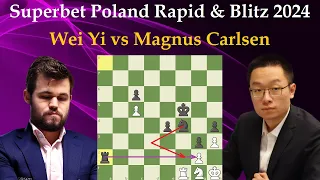 Superbet Poland Rapid & Blitz  |  Wei Yi vs Magnus Carlsen