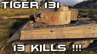 World of Tanks Tiger 131 13 kills !!! 1.600 EXP 45K credits - Cliff