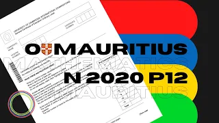 O-Level Mathematics D November 2020 Paper 12 4024/12 Mauritius 🇲🇺  (En Creole)