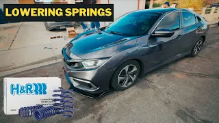 LOWERING SPRINGS Install on Honda Civic