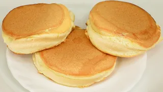 Wenn Sie 3 Eier und Milch haben, machen Sie dieses Rezept für japanische Soufflé-Pfannkuchen. ASMR