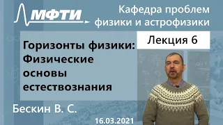 "Горизонты физики: Физические основы естествознания ", Бескин. В. С. 16.03.2021г.