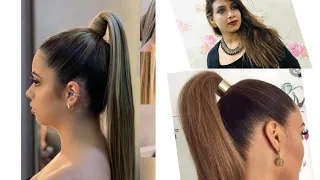 High ponytail/high ponytail for glam hairstyle/crown ponytail by Angita Verma #hairstyle #simple
