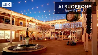 FALL Ambience in Albuquerque, New Mexico. Sunset to dusk in the old town - Cinematic Walking Tour