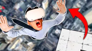 FALLING OFF A SKYSCRAPER IN VR! (The Climb 2)