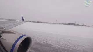 SAS Airbus A320neo Landing in the Snow at Oslo Gardermoen