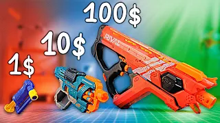 NERF ЗА 1$ VS 10$ VS 100$!
