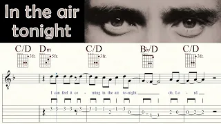 IN THE AIR TONIGHT | PHIL COLLINS | Guitar Tutorial | TAB & Sheet Music | Chords, Melody & Lyrics