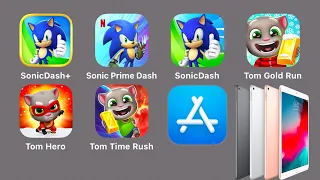 Sonic Dash vs. Tom Run: Sonic Dash +,Sonic Prime Dash,Talking Tom Gold Run,Talking Tom Hero Dash