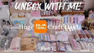 ASMR Unboxing | Huge Temu Craft Haul Part 1