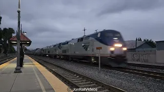 5/31/23 Pre: A2 Sunset Limited passes by El Monte ft. Amtrak Phase III heritage AMTK 160 3rd unit