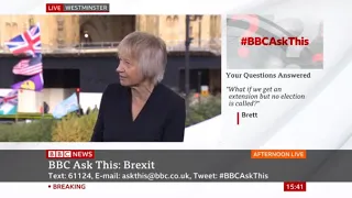 Jill Rutter on BBC Ask This: an extension, an election or a referendum