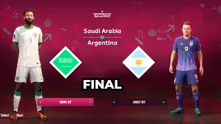 FIFA23 | ARGENTINA vs SAUDI ARABIA | MESSI VS SAUDI  | FIFA WORLD CUP FINAL | {4K 60FPS}