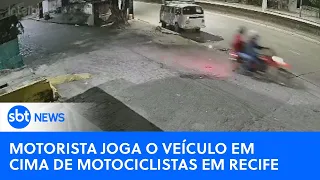 Motorista confunde ladrões com inocentes e atropela motociclistas no Recife (PE)