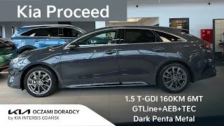 Kia Proceed MY2024 [1.5 T-GDI 160KM 6MT] wersja GTLine z pakietem AEB i TEC w kolorze Penta Metal