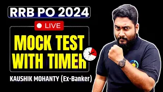 RRB PO Prelims 2024 LIVE Mock Test with Timer || Career Definer || Kaushik Mohanty ||