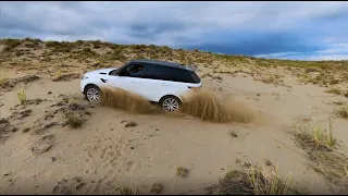 Range Rover Sport в песках без понижайки (offroad)