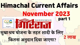 Himachal Current affairs November 2023