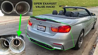 How to open BMW M4/M3/M2 exhaust valve! **EASY**