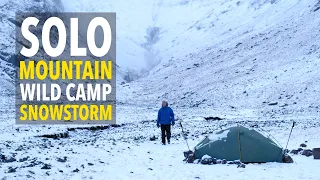 SOLO WINTER Camping in a SNOWSTORM | Glen Coe LOST VALLEY