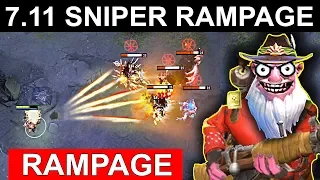 RAMPAGE SNIPER PATCH 7.11 DOTA 2 NEW META GAMEPLAY #59 (DIVINE SNIPER)