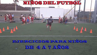 ejercicios de futbol para niños de 4 a 7 años