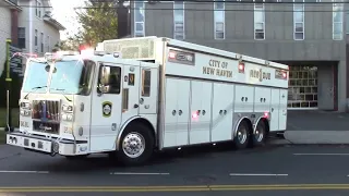 New Haven, CT Rescue 1 responding to an elevator rescue