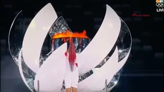 Naomi Osaka lightens up the cauldron of Tokyo Olympics - 2021 #Opening Ceremony of Tokyo Olympics#TO