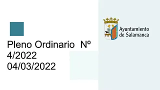 Pleno Municipal. Sesión Ordinaria Nº 4/2022