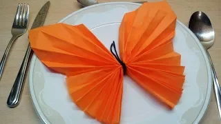 Servietten falten Schmetterling - Einfache DIY Tischdeko basteln