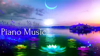 Serene & Tranquil Lake at Sunset Ambient with Piano Music