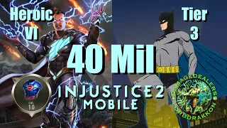 Solo Raids | Black Adam vs Classic Batman 40M | Injustice 2 Mobile 4.1