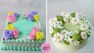 Daisy Flower Cake Decorating Ideas and Rose Flower Cake Design