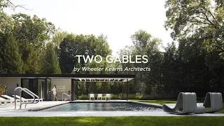 "Two Gables: A Contemporary Haven Blending Nature and Design in a house