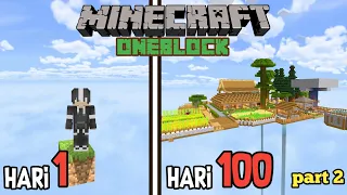 100 hari di Minecraft tapi Oneblock