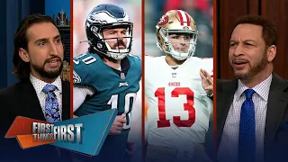 Eagles No. 1 seed in jeopardy, Purdy’s 49ers edge past Raiders in OT | NFL | FIRST THINGS FIRST