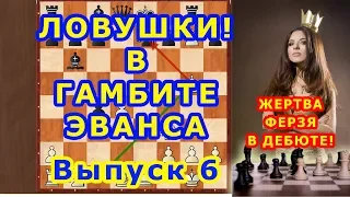 Шахматы ♔ ЖЕРТВА ФЕРЗЯ! ♕  в дебюте ГАМБИТ ЭВАНСА ⚔ Шахматные ЛОВУШКИ!