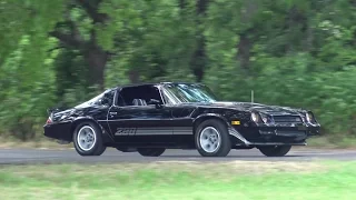 black 1981 Chevy Camaro Z28 4-speed with cold air cowl induction