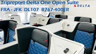 Business Class - DELTA One Open Suite - Boeing B767-400 ER - Frankfurt to New York JFK