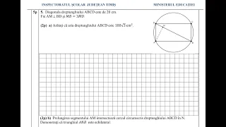 Simulare evaluare naţională ISJ Timiş - ianuarie 2023 - sub. III