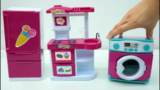 Satisfying Unboxing Washing Machine Toy of Laundry Set and Kitchen Toys ASMR