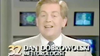 WFLD TV Fox 32 News at 9 Chicago 1990