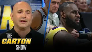 LeBron James' obvious flop couldn't secure win for Lakers, Nuggets up 2-0 | NBA | THE CARTON SHOW