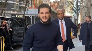 “Game of Thrones” Kit Harington greeting fans before “The View” promoting “Baby Ruby”