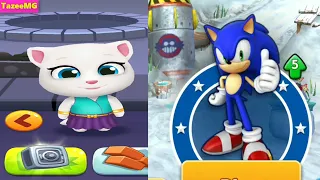 Talking Tom Gold Run VS Sonic Dash Android Gameplay