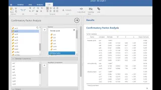 Confirmatory factor analysis (CFA) using jamovi (August 2023)