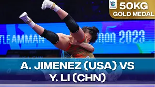 Gold Medal • WW 50Kg • Audrey Rae JIMENEZ (USA) vs. Yanrong LI (CHN)