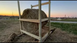 DIY HAY FEEDER for cattle goat horse and other LIVESTOCK
