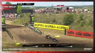 Geerts vs Benistant | MX2 Race 1 | Liqui Moly MXGP of Germany 2022 #MXGP #Motocross