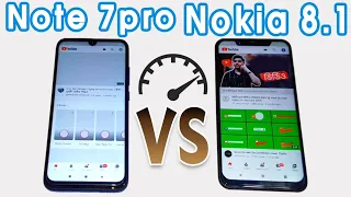 Redmi Note 7 pro vs Nokia 8.1 Speed Test || Who will Win?